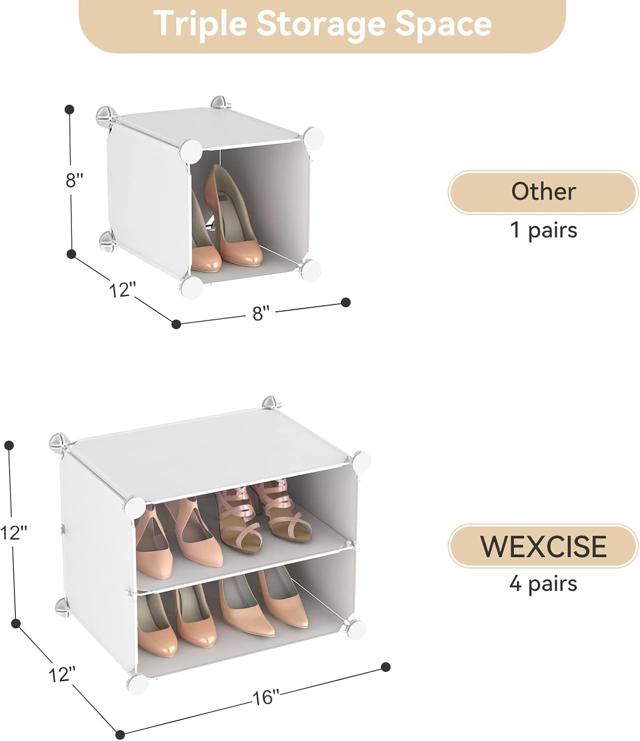 Portable Shoe Rack Organizer with Door, 96 Pairs Shoe Storage Cabinet Easy Assembly, Plastic Adjustable Shoe Storage Organizer Stackable Detachable Free Standing DIY Expandable 12 Tier Black