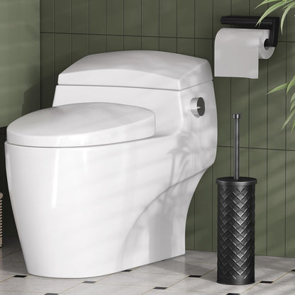 Toilet Bowl Brush and Holder Set 2 Pack with 4 Extra Brush Heads | Extra Long Handle with Splash Guard Cover, Tool-Free Installation, Bathroom Space-Saving, Cleaner Sets for Apartments, RV (White)