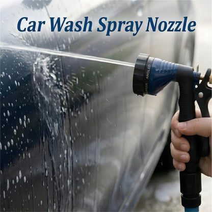 GREEN MOUNT Water Hose Nozzle Spray Nozzle, Metal Garden Hose Nozzle with Adjustable Spray Patterns, Perfect for Watering Plants, Washing Cars and Showering Dogs & Pets