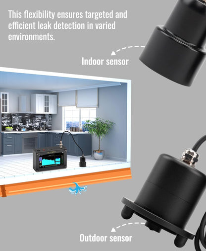 Al Water Leak Detector, Indoor Wall/Ground Under Slab Pipe Leak - TYM-3A | 2 Sensors, 0.5m/1.64ft, 100Hz-8000Hz, 15 Hours