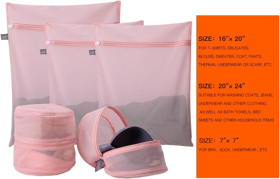 Kimmama Laundry Bags Mesh Wash Bag, Mesh Bag for Laundry, 1L+1M | shoe washing bag for socks, activewear, baby clothes and small garments to reduce tangling