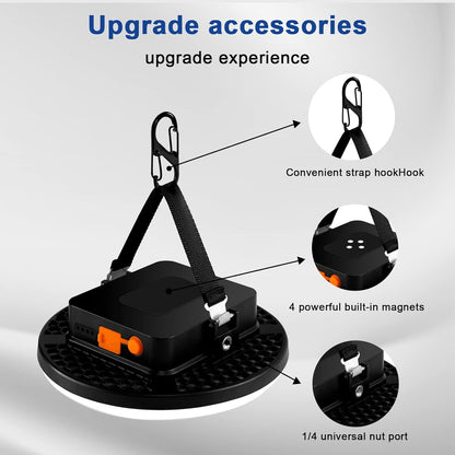 4000LM Flashlight Portable LED Camping Lantern Light 30W with Digital Display and Magnet , IPX5 Waterproof Tent Lights Light for Parents Christmas Gift