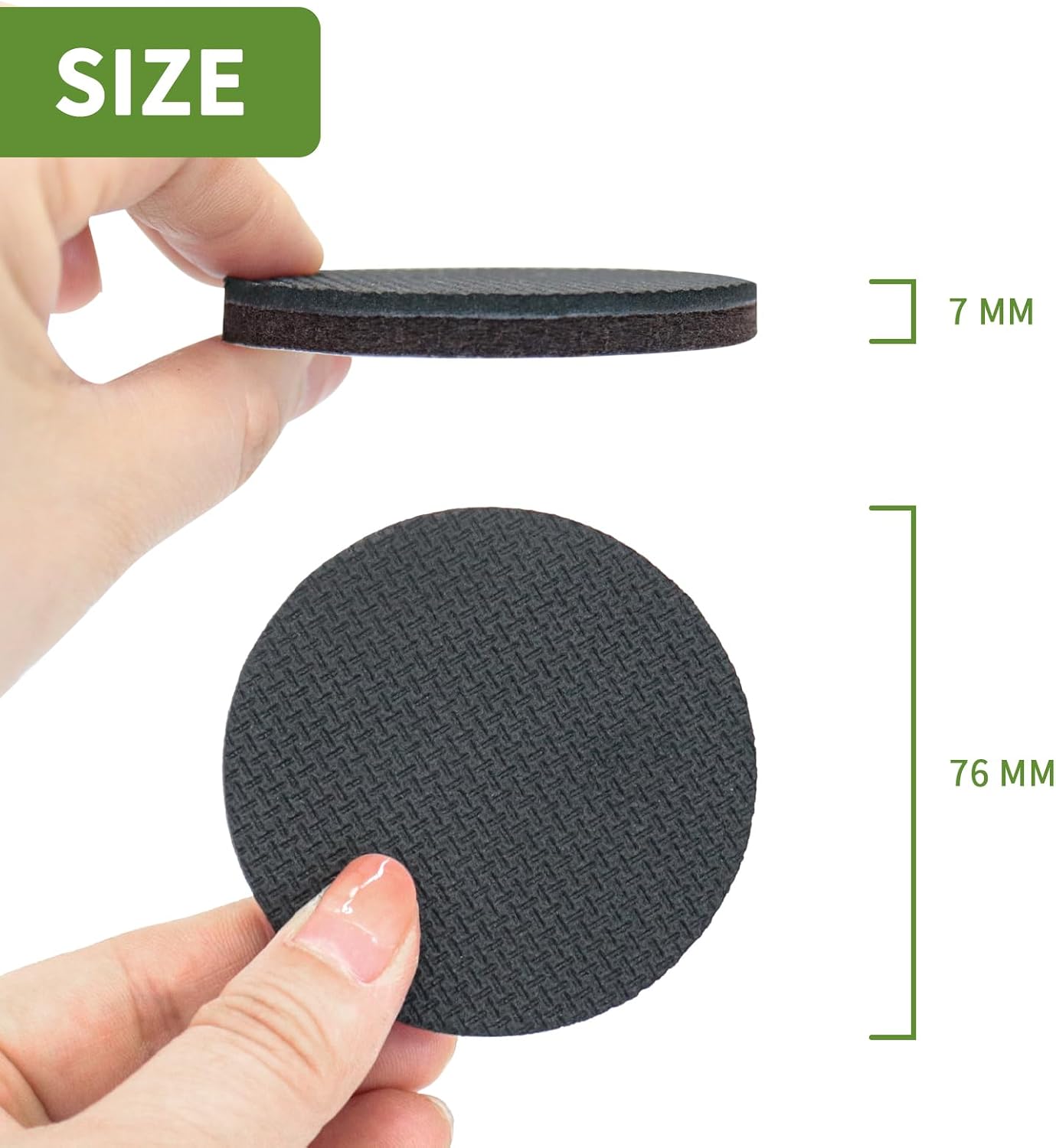 Non Slip Furniture Pads 36 PCS 1'' Square - Anti Slip Furniture Pads - Self Adhesive Rubber Feet Furniture Feet - Chair Leg Floor Protectors - Keep Furniture in Place