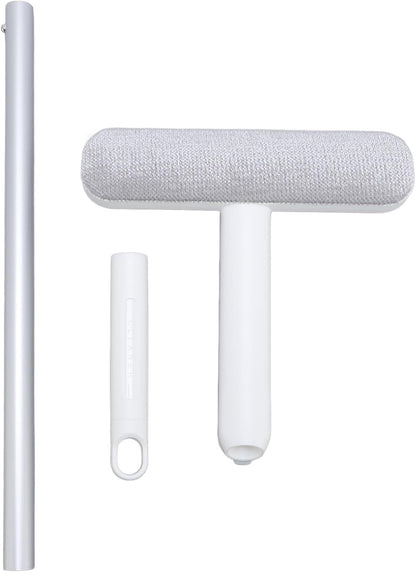 Double Sided Screen Brush Tool with Detachable Head for Efficient Window Cleaning At Home, PP and Aluminum Alloy Material