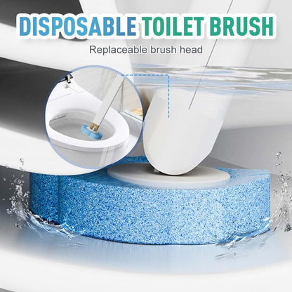 Disposable Toilet Cleaning System: Toilet Brush & Holder Kit with 18PCS Pre-Soaked Cleaner Wall-Mount Scrubbing Toilet Brush Bathroom Cleaning Kit (36-Pack Lavender Brush Head)