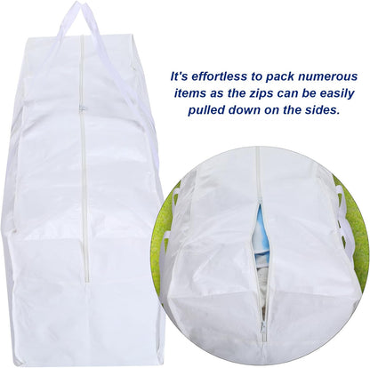 Windyun 4 Pack 57 Gallon Extra Large Moving Bags XXL Heavy Duty Storage Bag with Strong Zipper Handle Jumbo Big Tote Box Foldable for College Dorm Travel Clothes Duffle Blanket Pillow(Red)