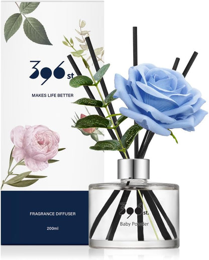 396 st. Rose Flower Reed Diffuser, Vanilla Lavender, 200ml(6.7oz) / Reed Diffuser Sets, Home Fragrance, Scented Oils, Home & Bathroom Décor