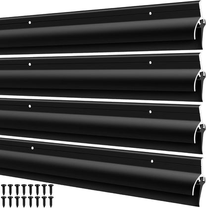 Hicarer 1 Pcs Door Bottom Sweep with Rain Drip 0.5625" W x 2" H x 36" L, Sliver Exterior Door Rain Drip Guard, Bottom Weather Stripping, Mill Finish Aluminum with Vinyl Insert