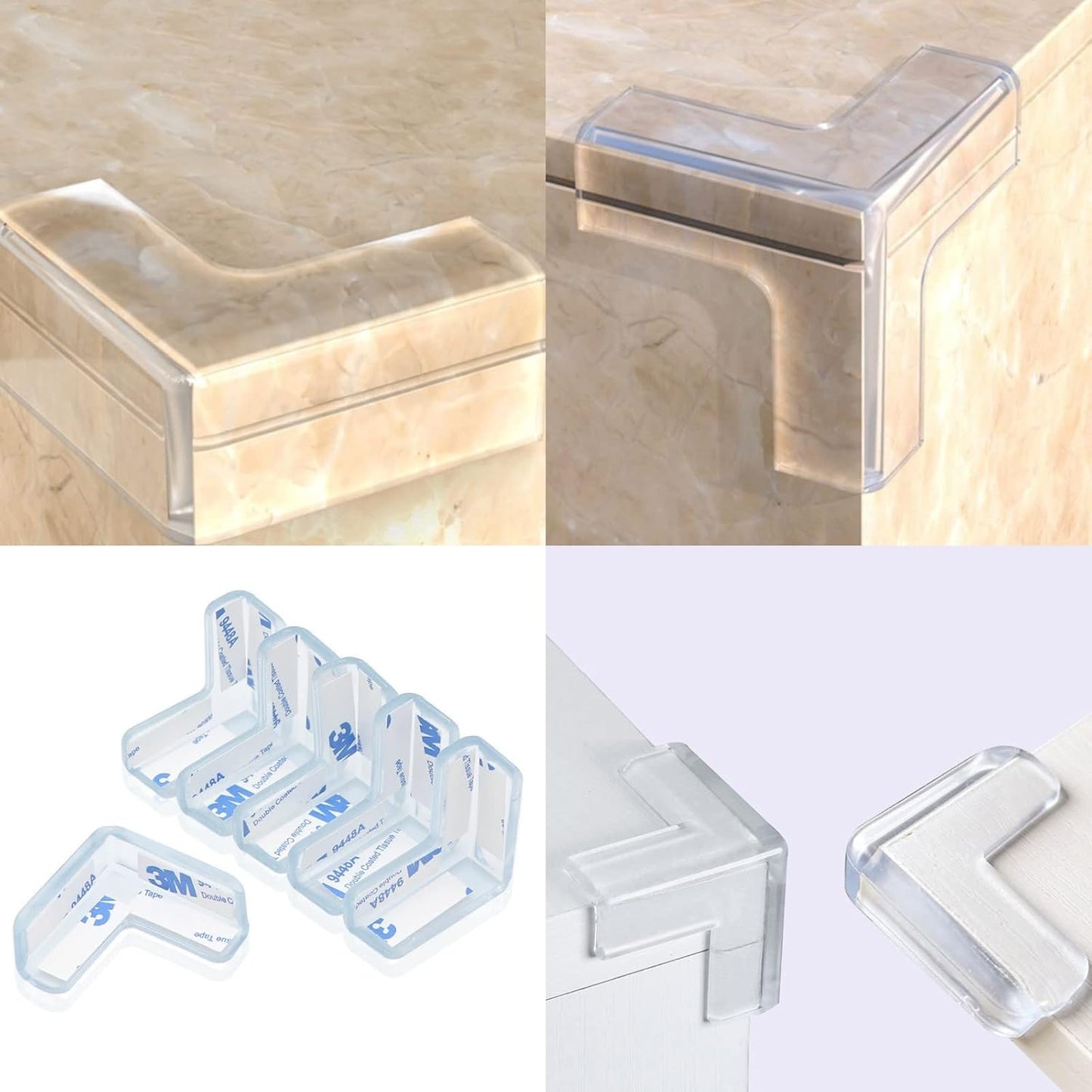 Corner Protector for Baby, Protectors Guards,Furniture Corner Guard ,Edge Safety Bumpers,Baby Proof Bumper,Cushion to Cover Sharp Furniture,Table Edges Clear and Transparent L Shape 20PCS