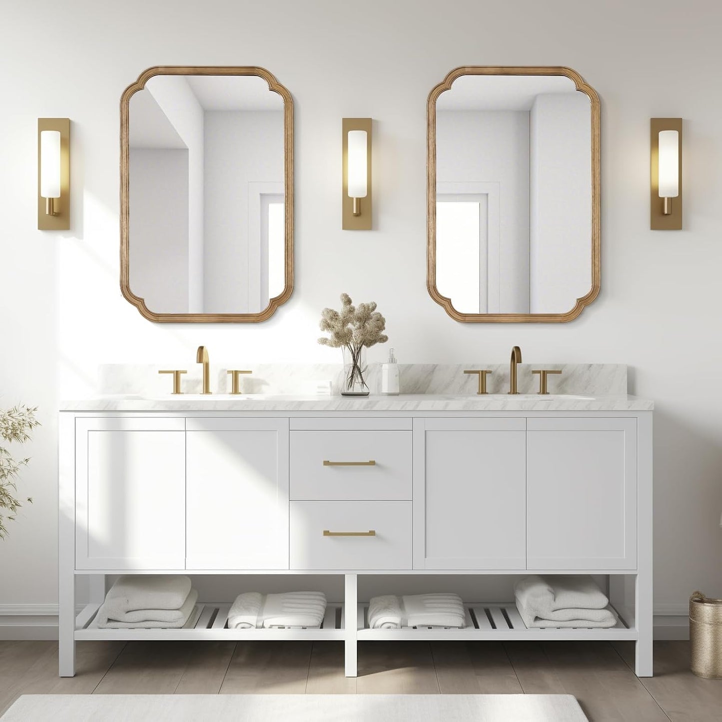WallBeyond Full Length Mirror Wall Mounted 65"x22", Rustic Wooden Frame Floor Mirror, Large Full Body Mirror for Bedroom, Leaning or Hanging Against Wall, Natural