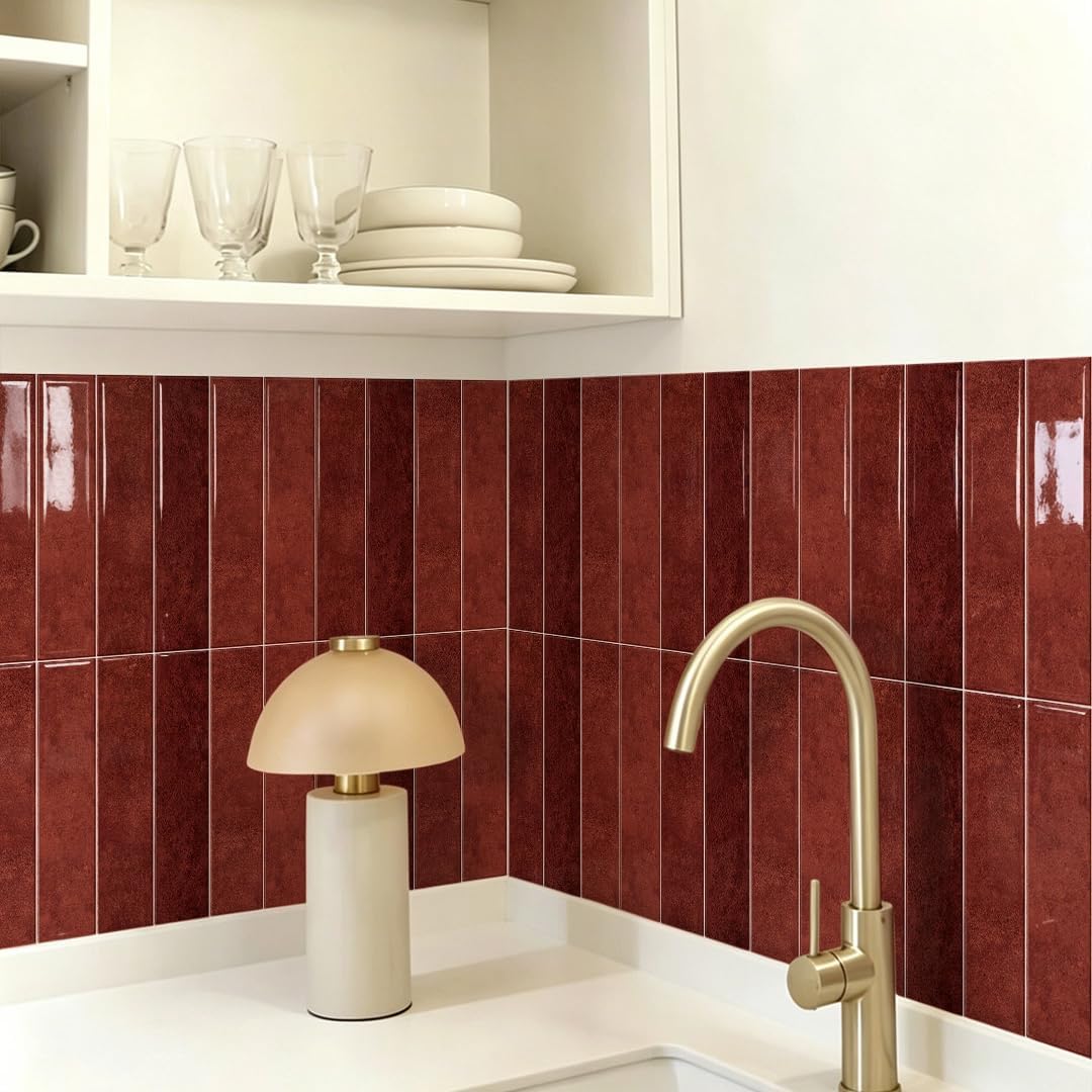 Alwayspon 10 Sheets 12x12inch Beige 3D Vinyl Backsplash Tiles, Self-Adhesive Peel and Stick Wall Tile Stickers Stick on Subway Tiles for Kitchen Bathroom Wall