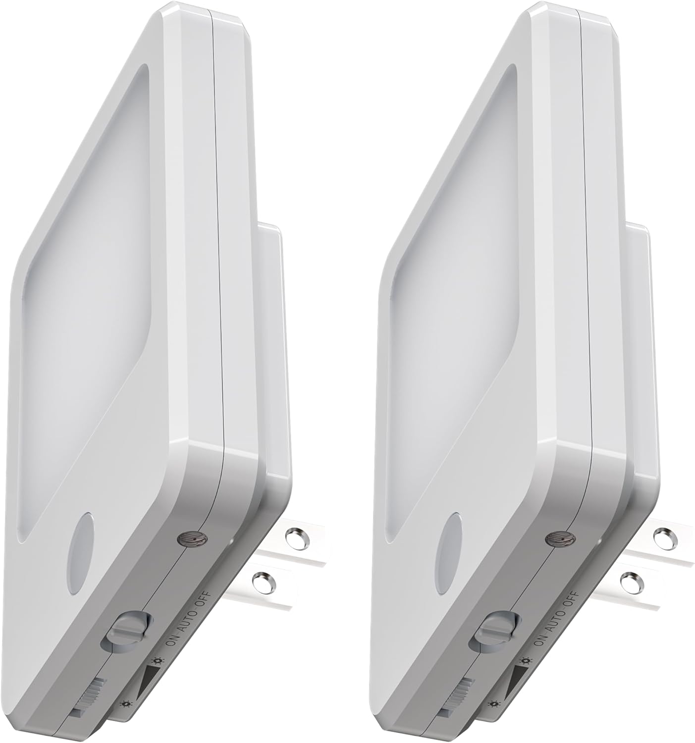 DYMOND Plug in Night Lights with Motion Sensor Dusk to Dawn, Dimmable Warm White Soft Light for Hallway, Bedroom, Bathroom, Stairway, Kids Room 2-Pack