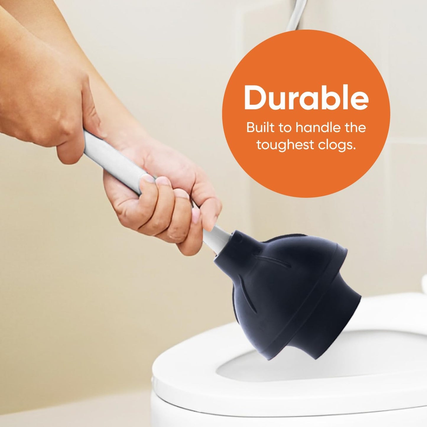 Superio Toilet Bowl Brush and Holder with Under Rim Cleaner for Bathroom, Toilet Brush and Caddy with Non Scratch Bristles and Under Rim Lip Brush