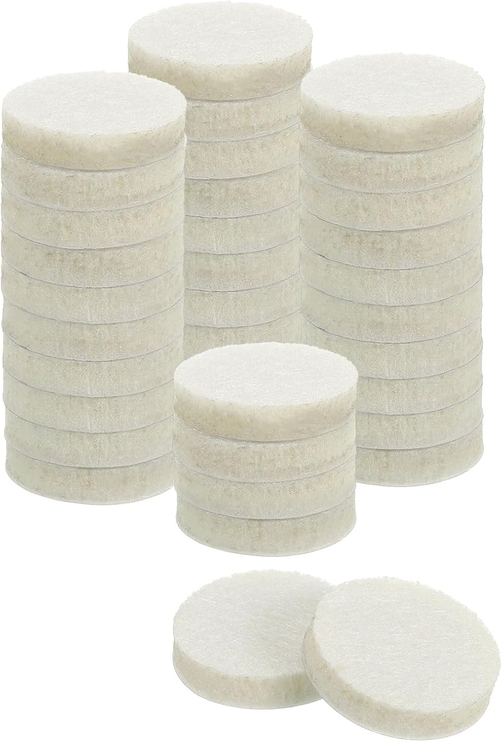 uxcell Furniture Pads, 50Pcs 1.25" - Round Self Adhesive Felt Furniture Pads, Floor Protectors for Furniture Feet Chairs Legs Hardwood Floors (Beige)