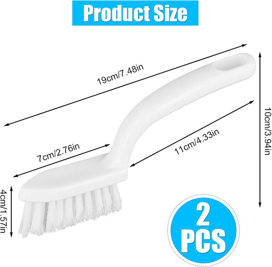 NQEUEPN 2pcs Grout Cleaner Brush for Tile Floors, V-Shaped Handheld Stiff Shower Gap Cleaning Scrubber with Hard Bristles, Grout Brush for Shower Tile, Door Groove Gap, Bathroom, Kitchen, Window