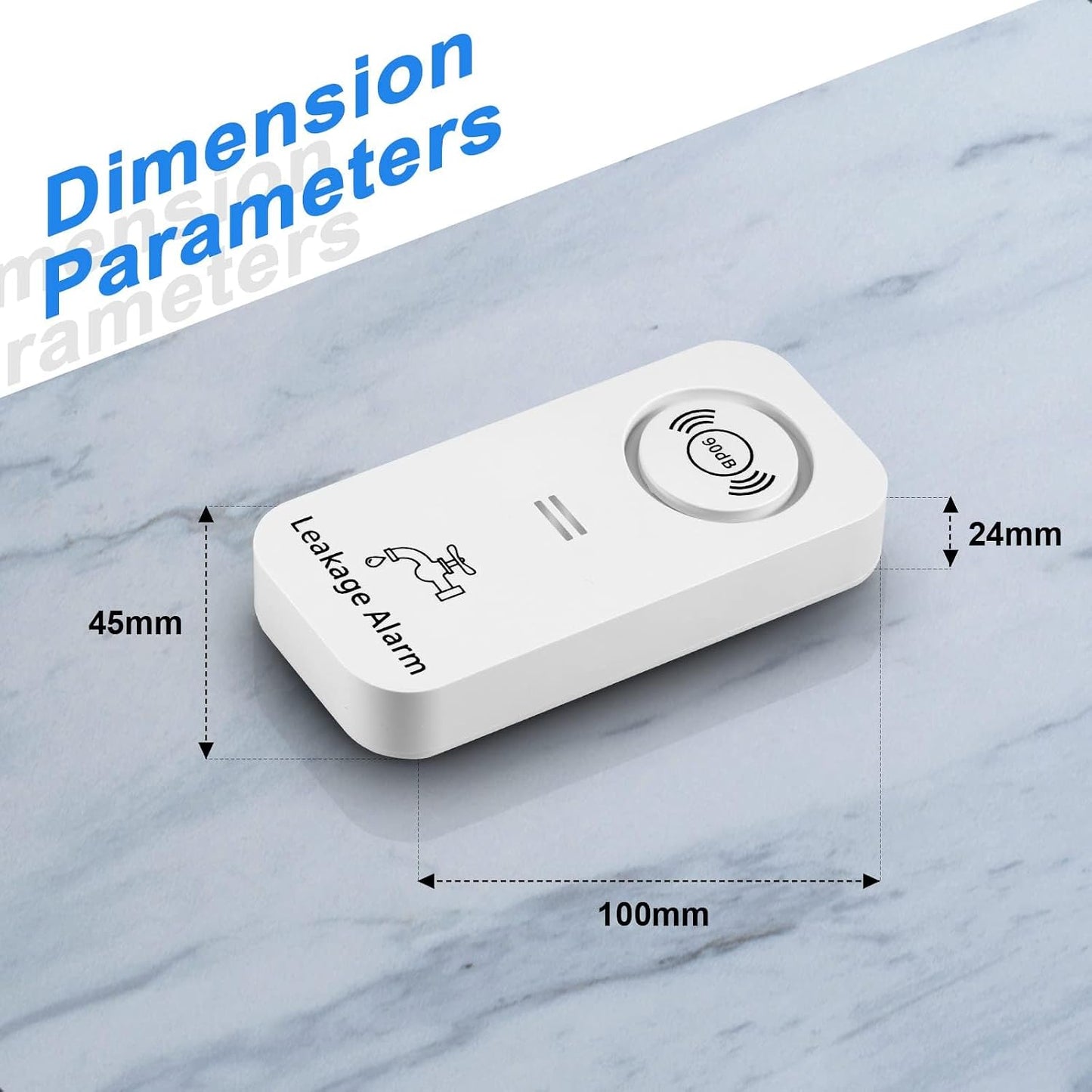 TOWODE Water Detectors Wireless 90dB Alarm Sensor, Sensitive Leak and Drip Alert for Kitchen Bathroom Basement (3 Pack)
