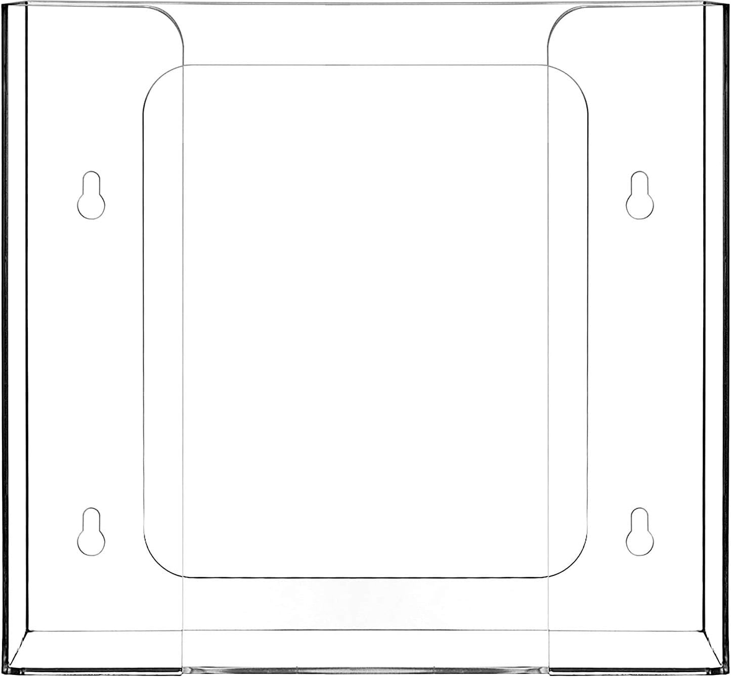 Cq acrylic Clear Wall Floating Glove Rack and Glove Box Dispenser Holder 10"x6.25"x4" Pack of 1