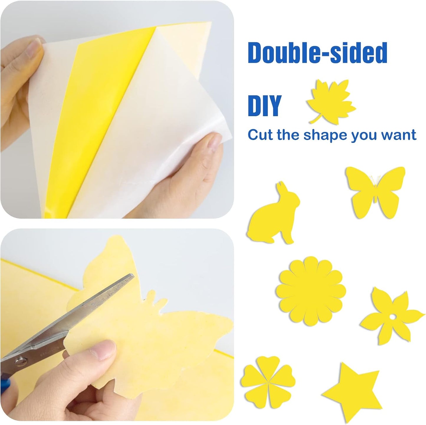 40 Pack Fungus Gnat Traps for House Indoor Yellow Sticky Traps for Gnats Sticky Traps for Plants, Dual-Sided Fungus Gnat Sticky Traps Fruit Fly Traps for Indoors