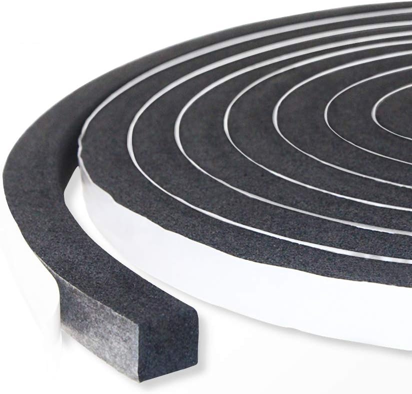 Weather Stripping Door Seal Strip for Doors and Windows, 1In x 1/8In x 33Ft x 2 Roll Foam Insulation Tape Self Adhesive,Sound Proof,Weatherstrip,Pipe Cooling, Air Conditioning Seal Strip - Colors A