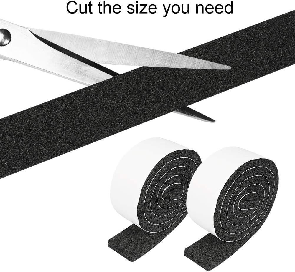 Seal Foam Tape,1/2 Inch W x 1/8 Inch T Weather Stripping for Door and Window,High Density Single Sided Closed Cell Door Insulation Weather Strip, 3 Rolls Total 50FT Black