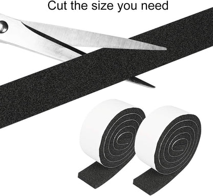 Seal Foam Tape,1/2 Inch W x 1/8 Inch T Weather Stripping for Door and Window,High Density Single Sided Closed Cell Door Insulation Weather Strip, 3 Rolls Total 50FT Black
