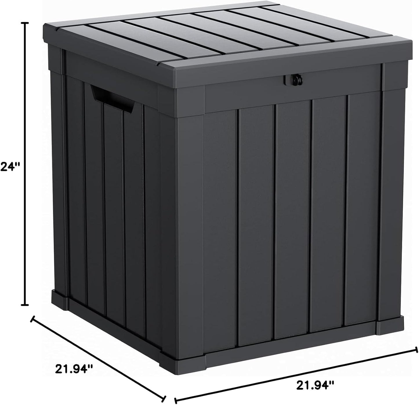 Package Delivery Box, Lockable Resin Outdoor Package, Waterproof Deck Box for Porches, Patios, Indoor & Outdoor Use (70 Gallon, Grey)