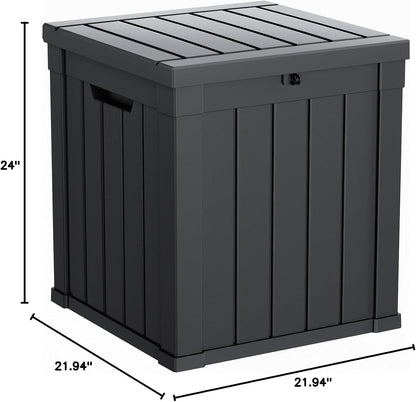 Package Delivery Box, Lockable Resin Outdoor Package, Waterproof Deck Box for Porches, Patios, Indoor & Outdoor Use (70 Gallon, Grey)
