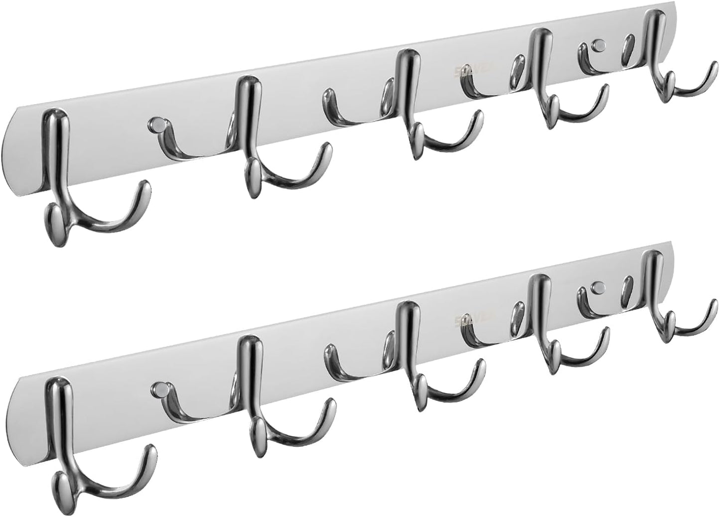 SOLVEX Coat Rack Wall Mount,2 Pack Coat Hooks Wall Mount, Hat Rack Key Holder Bag Hanger for Wall,Wall Hooks for Hanging,Purse Hanger Towel Hooks for Bathroom SP-60302-N