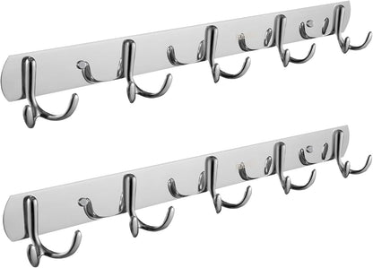 SOLVEX Coat Rack Wall Mount,2 Pack Coat Hooks Wall Mount, Hat Rack Key Holder Bag Hanger for Wall,Wall Hooks for Hanging,Purse Hanger Towel Hooks for Bathroom SP-60302-N