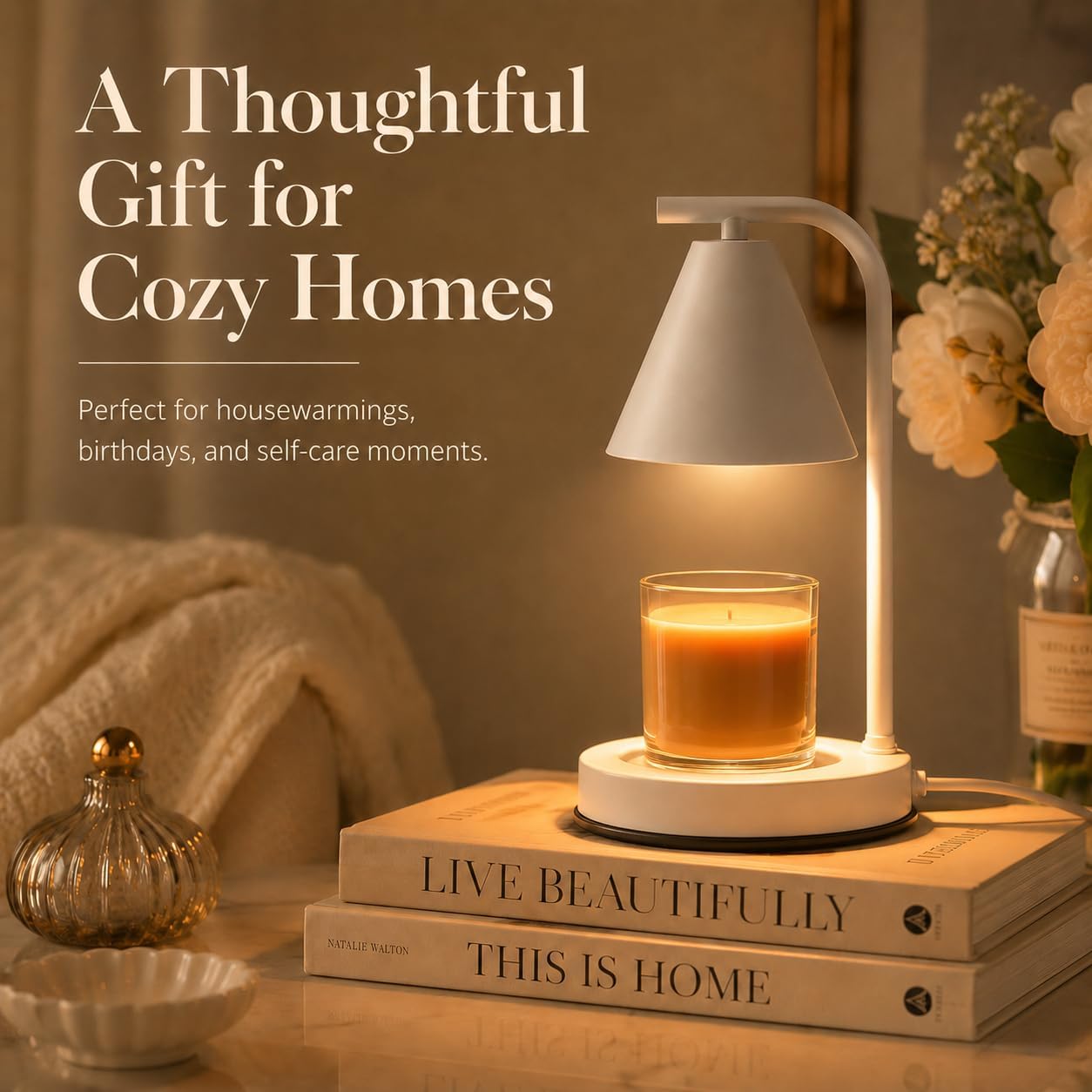 kobodon Candle Warmer Lamp with Timer, Electric Candle Lamp Warmer Birthday for Mom Women Home Bedroom Decor Wax Melt Warmer for Scented Wax with Jar Candles (Dragonfly)