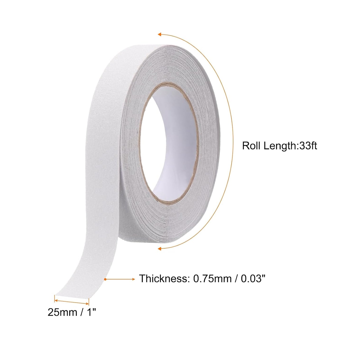 HARFINGTON Anti Slip Traction Tape 2" x 16.4ft Waterproof Non-Slip Grip Tape High Friction Weather Resistant Non Skid Stair Treads Tape for Indoor Outdoor Stair Steps, White