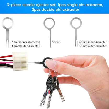 Terminal Pin Removal Tool Kit 82 Pcs Depinning Electrical Connector Pin Extractor Tool Set Wire Terminal Release for Automotive Car Household Devices - Black