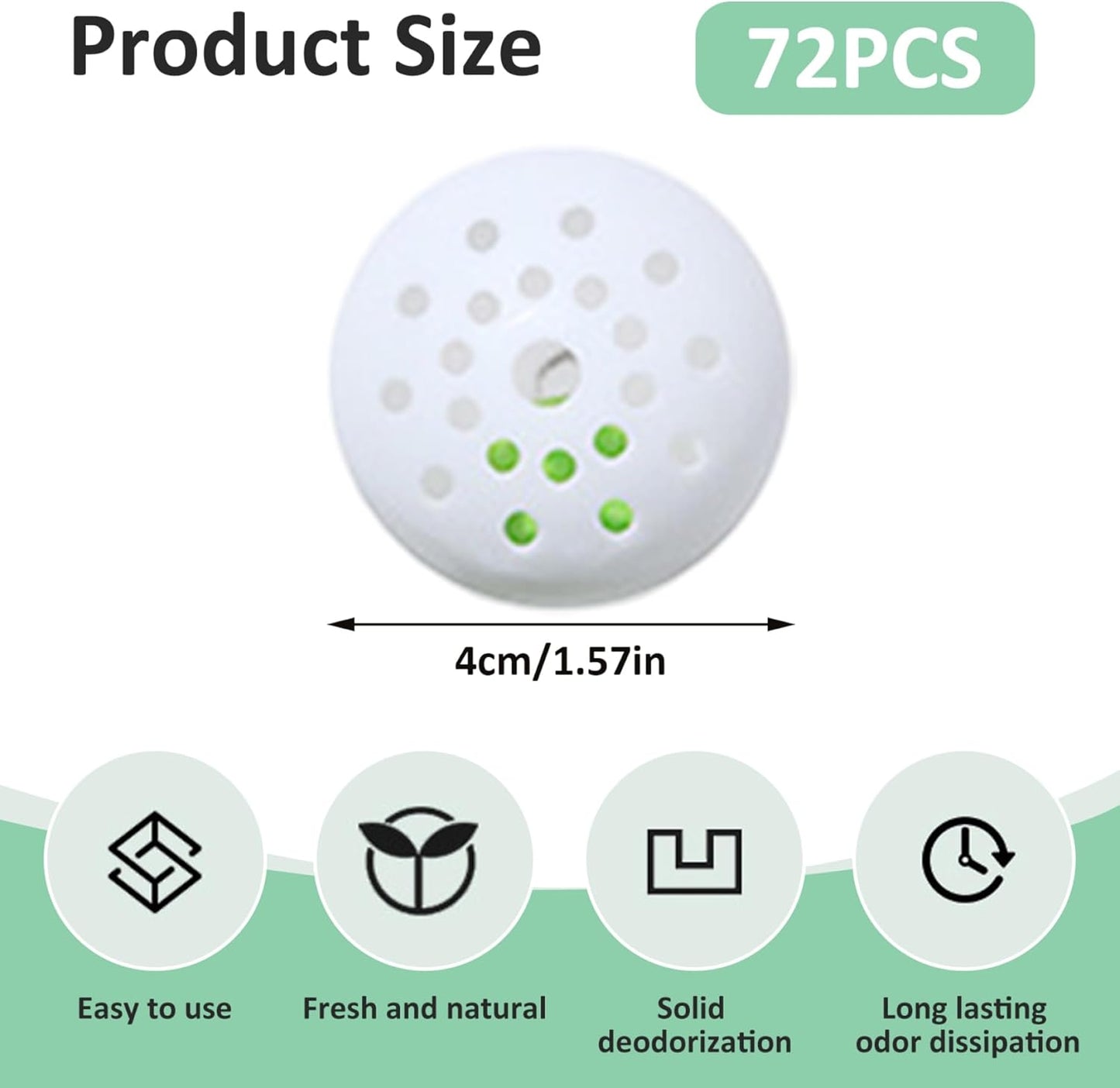 12 Bag/72Pcs Shoe Deodorizer Balls 1.57 Inch Sneaker Balls with PP Cover Multi-Purpose for Drawer, Shoe Cabinet, Closet, Toilet Deodorizer