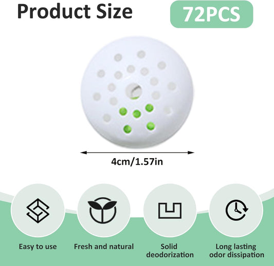 12 Bag/72Pcs Shoe Deodorizer Balls 1.57 Inch Sneaker Balls with PP Cover Multi-Purpose for Drawer, Shoe Cabinet, Closet, Toilet Deodorizer