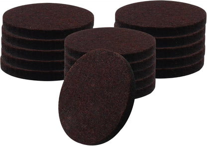 16 Pcs 3"/75mm Felt Furniture Pads Brown Round Self Adhesive | 5mm Thick, Anti Scratch Floor Protectors, For Furniture Feet Chair Legs
