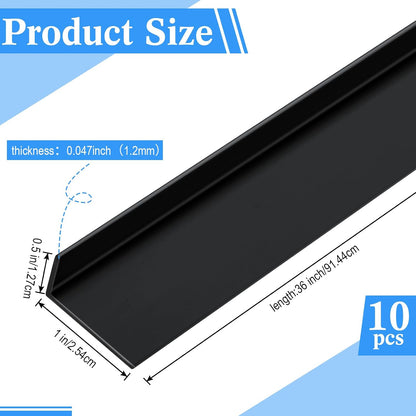 Sasylvia 10 Pcs Wall Corner Protector Guards, Vinyl 3/4 x 48 Inches Corner Trim Molding, Avoid Scratching Scuffs, Ease Install and Cleaning for Door Countertop Furniture Cabinet Protection, Clear