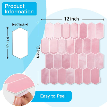Art3d 10-Sheet Heavy-Duty Peel and Stick Backsplash, Self-Adhesive Vinyl Wall Tiles for Kitchen Countertop Bathroom, White
