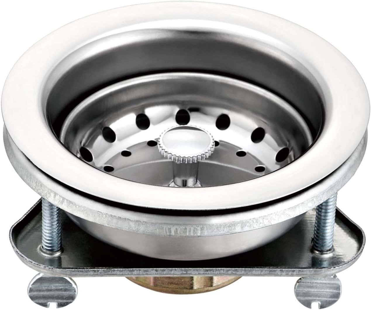 3.5" Kitchen Sink Deep Cup Drain Strainer with Rustproof Gasket | 304 stainless steel| Deep cup holds more debris| Leak-proof rubber gasket | Fit 3.5" standard kitchen sinks with mounting nut