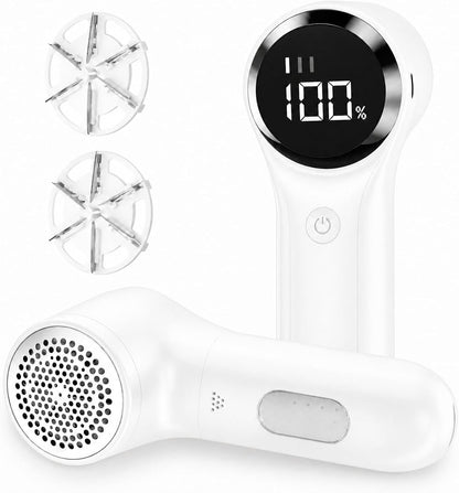 Buywoo Fabric Shaver, Electric Lint Remover, Rechargeable Lint Shaver, Household Essentials for Clothes, Upholstery, Furniture, Sweater Defuzzer to Remove Pilling, Battery Operated, Black