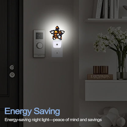 Lavender Butterfly Nightlight,Summer Flowers Star Night Lights Plug into Wall Decorations for Bedroom Bathroom,Dusk to Dawn Sensor Kitchen Hallway Stairs Energy Efficient Desk Lamp