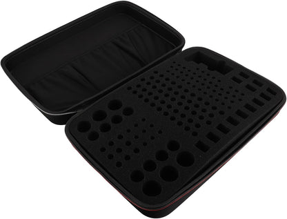 Large Capacity Waterproof Battery Organizer Case for AA AAA C D 9V Lithium Batteries and Tester Material EVA Grey 41x27x9cm