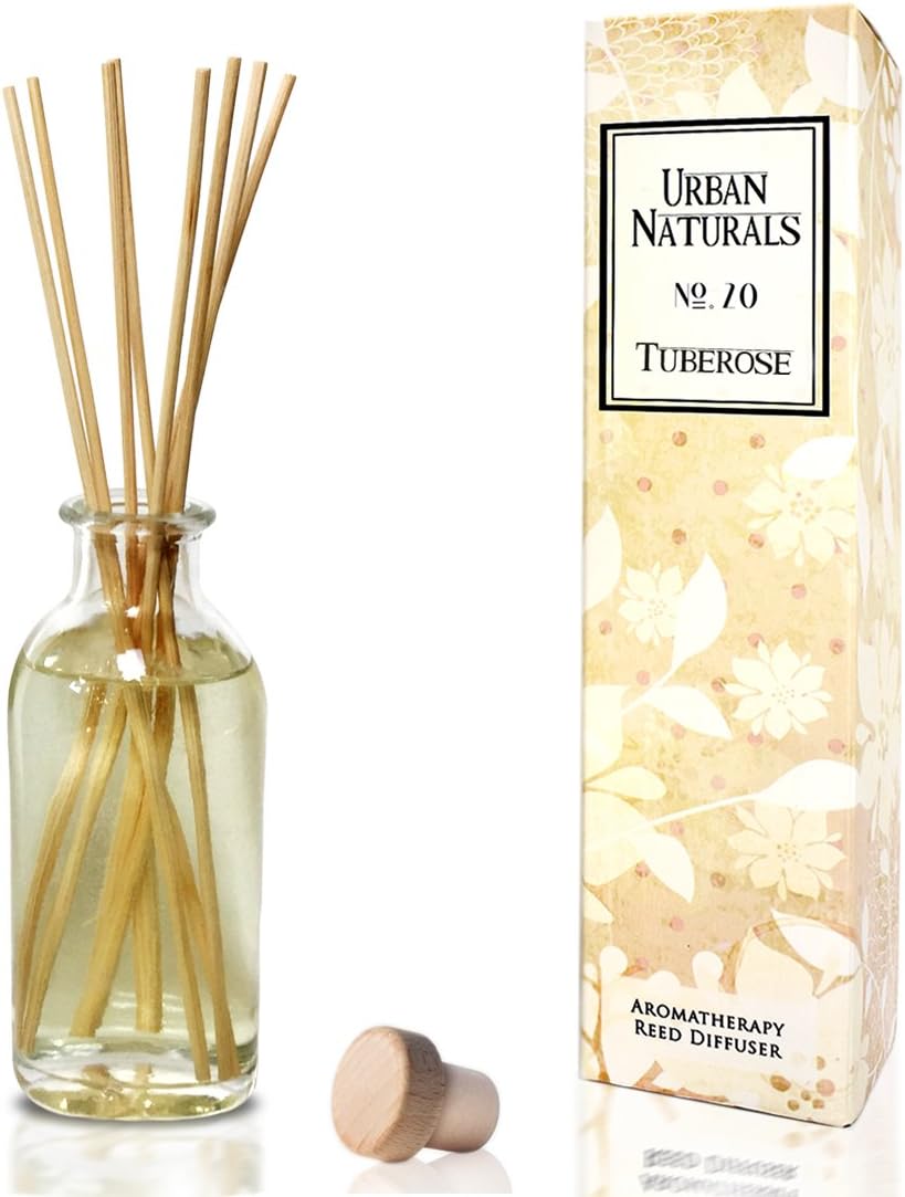 Urban Naturals Smoked Vanilla Reed Diffuser Set with Vanilla Bean, Sandalwood & Leather | Made in the USA - Colors B