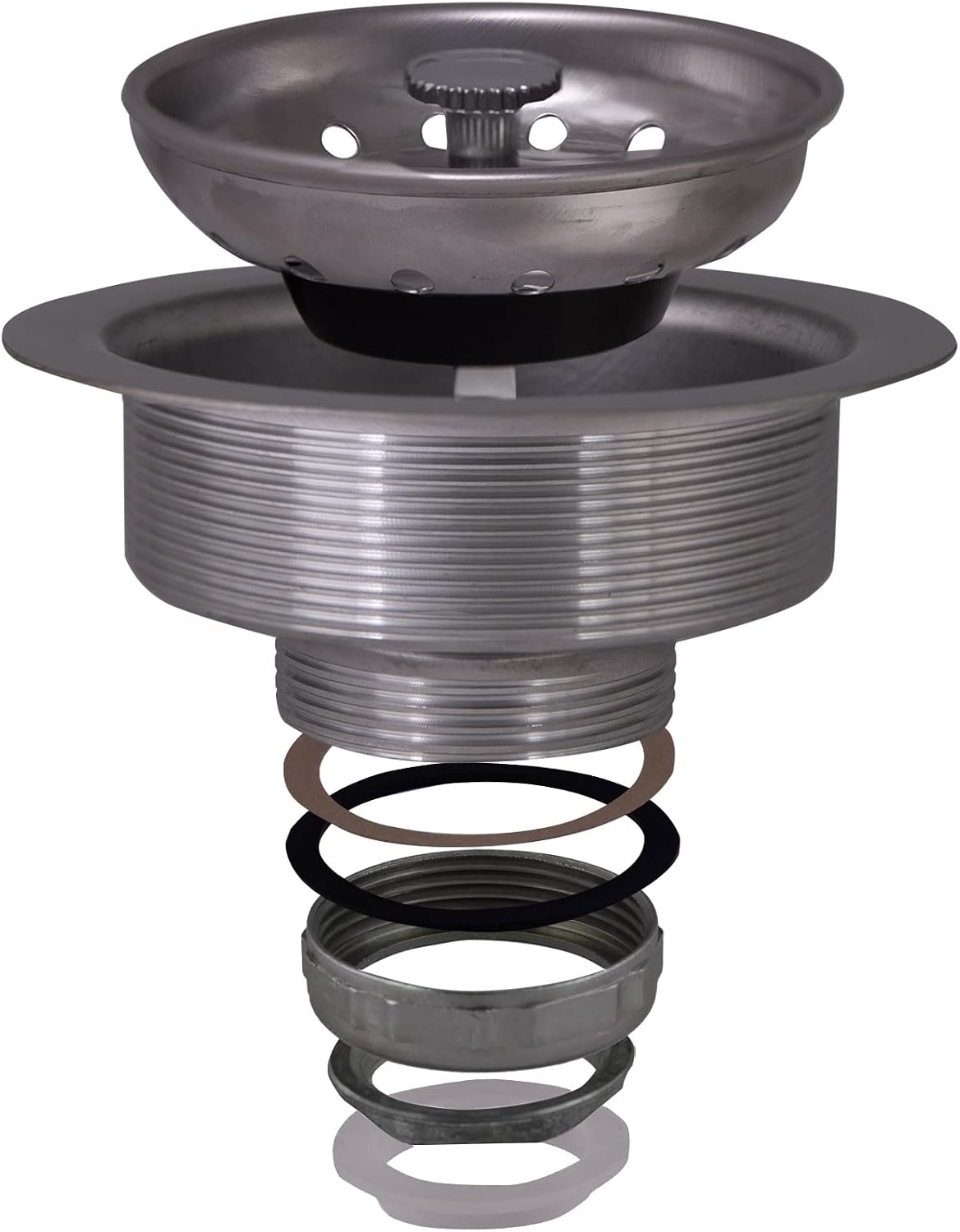 Design House 542969 Kitchen Sink Anti-Clogging S430 Stainless Steel Drain Strainer with Food Waste Catching Basket