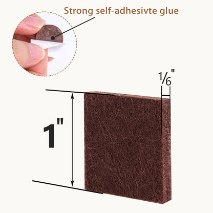 48 PCS Felt Furniture Pads, 1-inch Round Black Chair Felt Pads, Felt Pads for Furniture Feet to Protect The Floor from Scratches,Reduce Noise (Black)