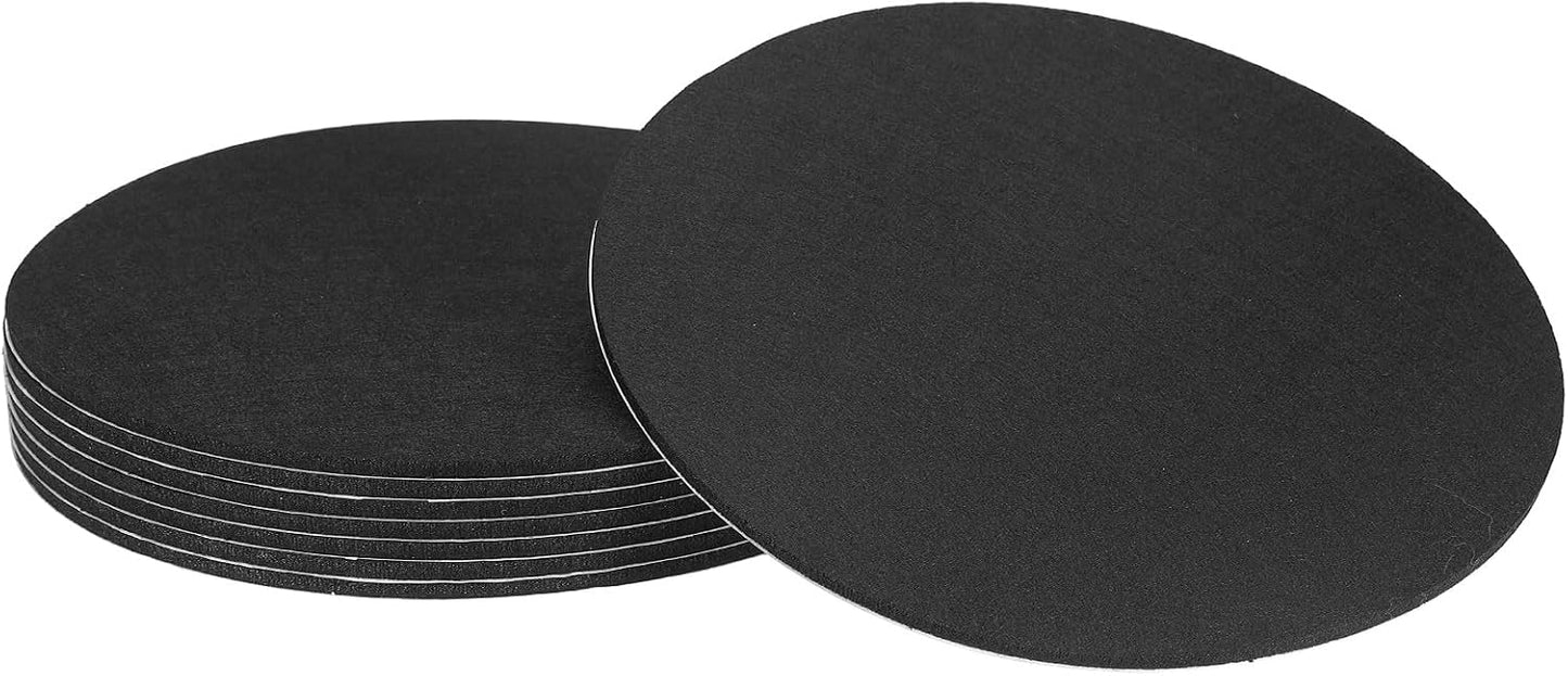 uxcell 32Pcs Non Slip Furniture Pads, 3" Round Self Adhesive Felt Bumpers Noise Reducing Furniture Feet Floor Protector for Chairs Tables Furniture Legs (White 0.2" Thick) - Colors A