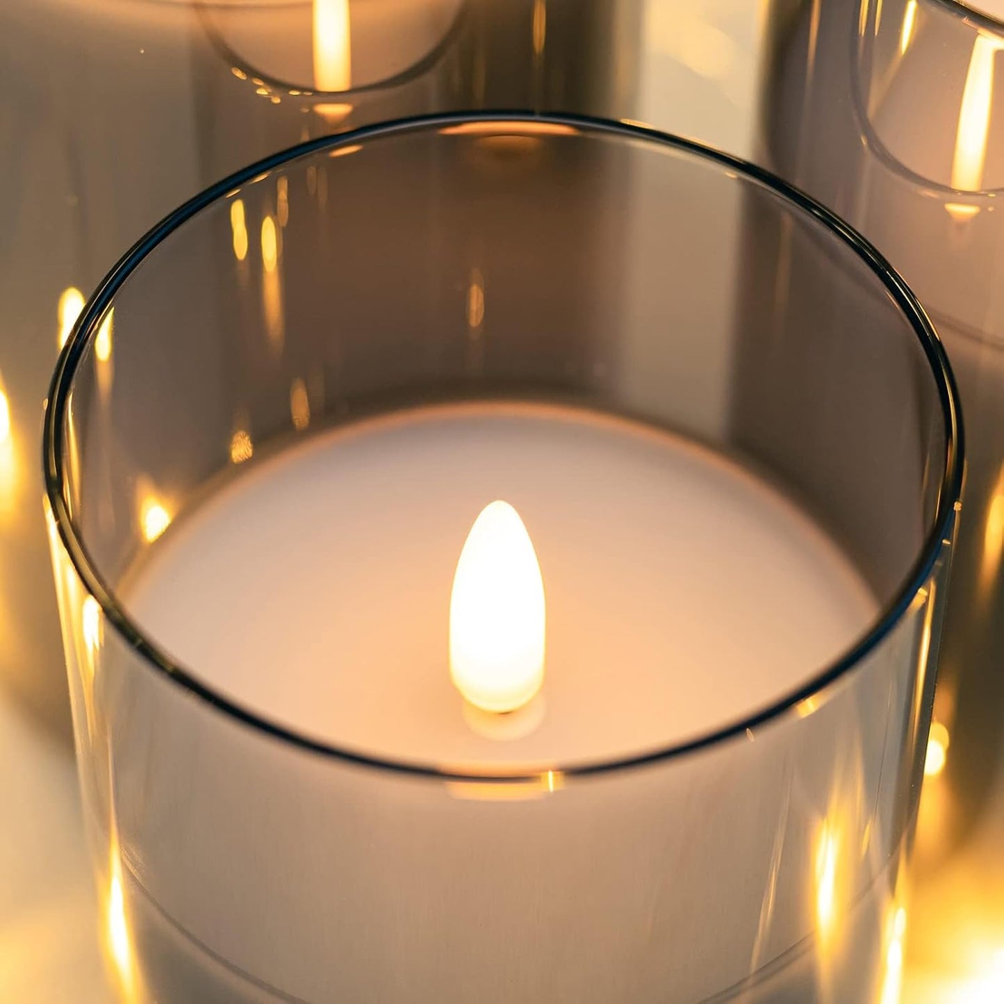 ANGELLOONG Flickering Flameless Candles, Realistic Battery Operated Candles with Remote and Timer, Set of 3 LED Candles for Room Fall Home Wedding Decor Centerpieces Table Party Valentines Decorations