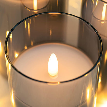 ANGELLOONG Flickering Flameless Candles, Realistic Battery Operated Candles with Remote and Timer, Set of 3 LED Candles for Room Fall Home Wedding Decor Centerpieces Table Party Valentines Decorations