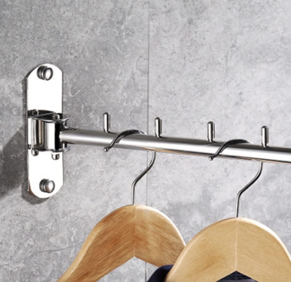 Foldable Wall Mounted Clothes Hanger Racks, Clothes Drying Rack Hooks 2Pack