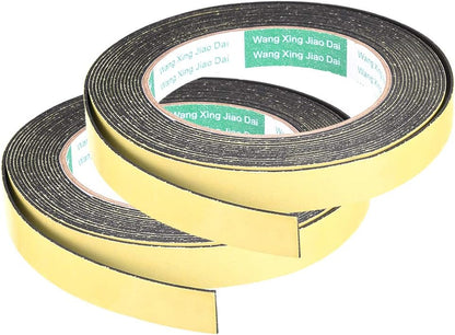 uxcell Sealing Foam Tape 5mm Wide 3mm Thick 4m/13ft Long, Self Adhesive Weather Strip for Window Door Insulation, Pack of 2