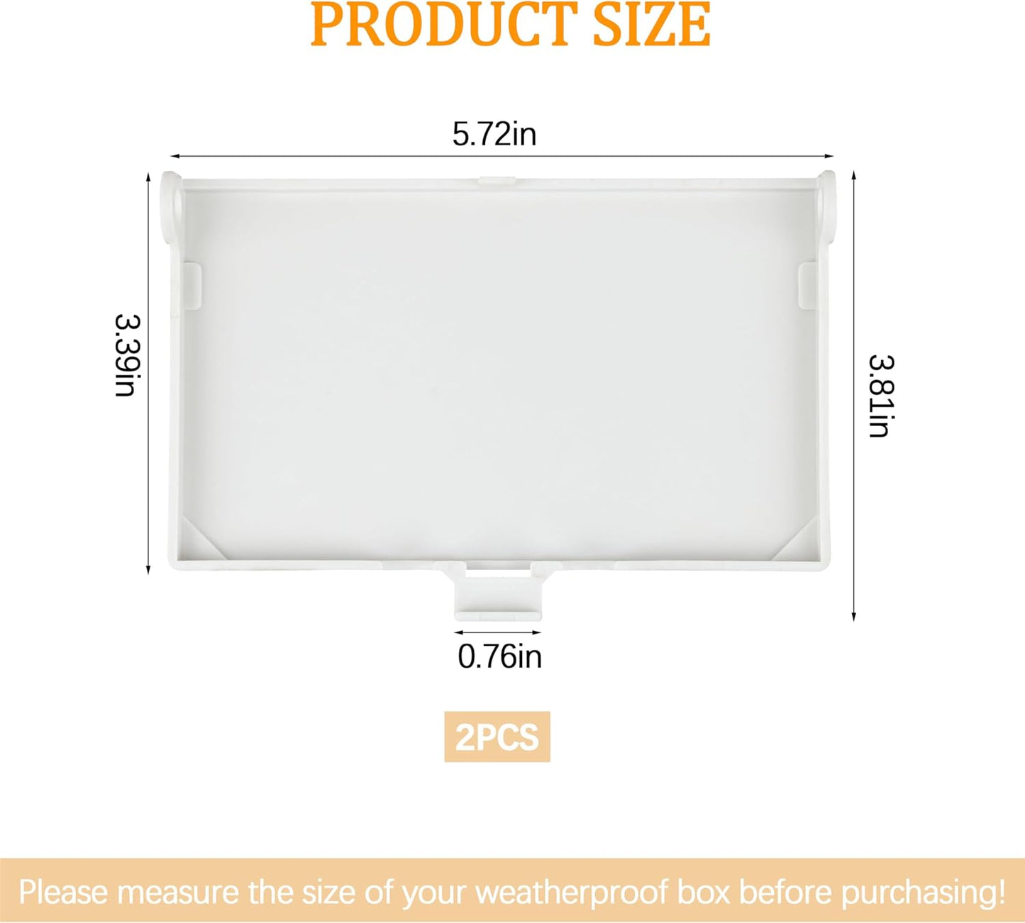 DBVC-1 Extra Duty Replacement in-Use Cover for Wet Locations,Type 3r Enclosure Cover for DBVR1C/DBVS1C/DBVM1C/60VC 1-Gang (Vertical) in Tool Box Electrical Outlet Box - Clear 3pcs (DBVC1-3)